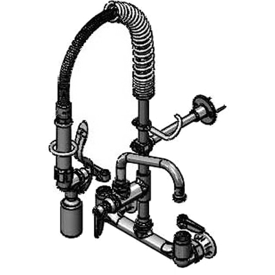 T&S Brass MPY-8WLN-06 Mini Pre-Rinse Unit 8" Wall Mount Base