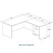 CLALD1037- Classic L-Shape Desk 66" W x 30" D with 47" Return and Box/File Pedestal- Maple