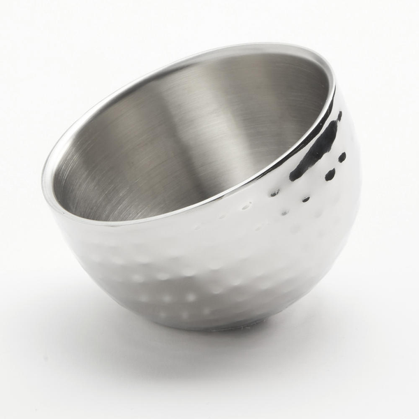 Double-Wall Stainless Steel Angled Mini Bowls