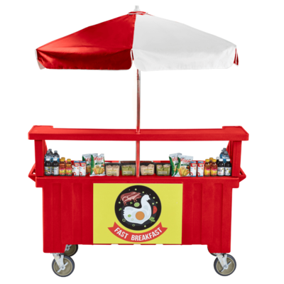 Cambro CVC724158 Camcruiser Vending Cart 74-1/4" X 31-3/4" X 94"