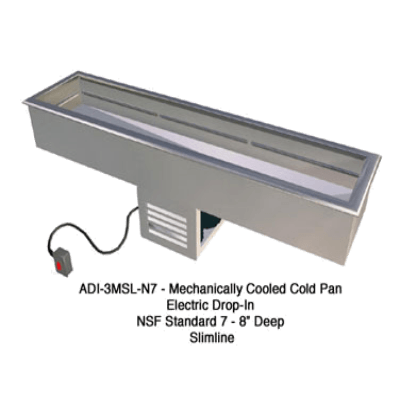Duke Manufacturing ADI-2MSL-N7 Slimline Drop-In Cold Food Pan Refrigerated