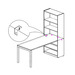 BOOKCASE DESK KIT FOR 30" PLT TOP PLTBKDK30