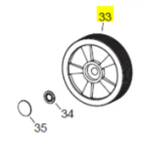 Veloci Heater Replacement Wheel - Flame 115