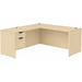 CLALD2045- Classic L-Shape Desk 71" W x 36" D with 42" Return and Box/File Pedestal- Maple