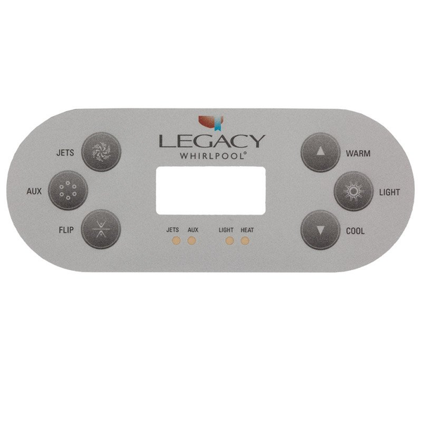 Master Spa Legacy TP600 6 Button Topside Overlay X509087