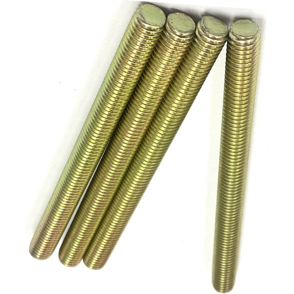 1/4" - 20 X 72" FULLY THREADED STRAIGHT ROD SAE J429 GR 8 ZINC TRIVALENT YELLOW