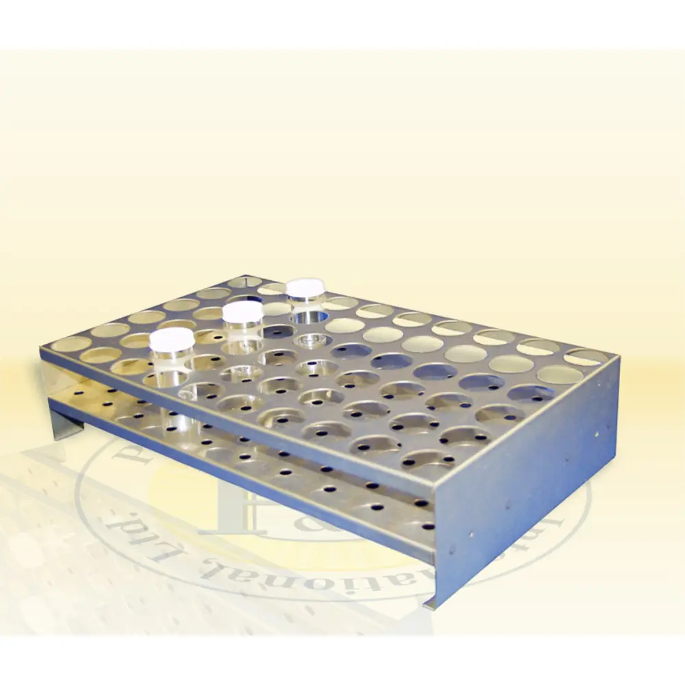 Page & Pedersen Stainless-Steel Sample Vial Rack for Milk Analyzers
