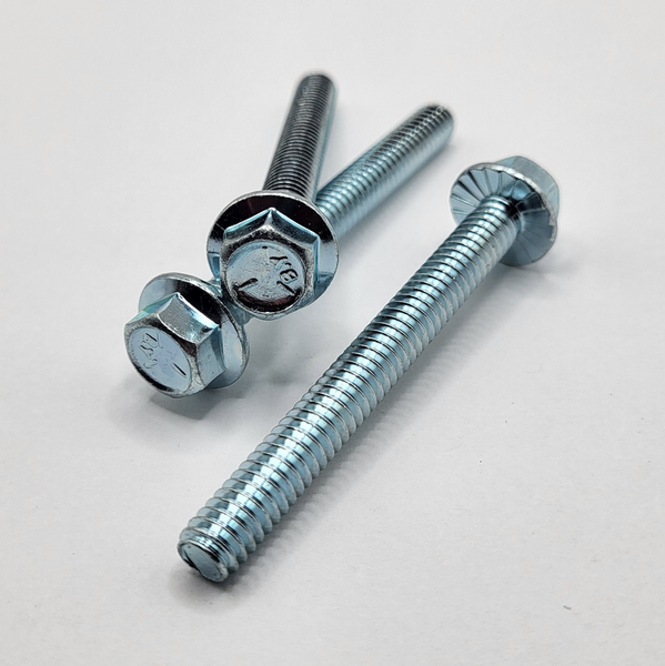3/8" - 16 X 3 1/2" IFI-111 SERRATED HEX FLANGE SCREW SAE J429 GR 5 ZINC TRIVALENT CLEAR