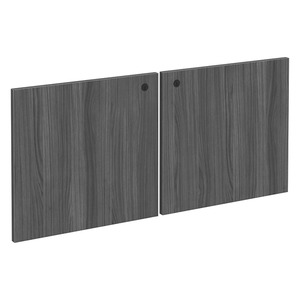 PL44LDLOCK - PAIR LAMINATE HUTCH DOORS W/LOCK - Coastal Gray
