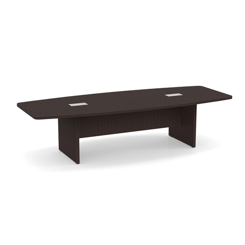 Classic Boat-Shape Conference Table 10 Ft - Espresso