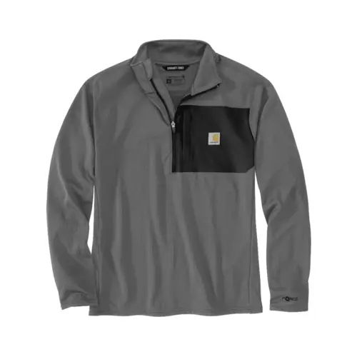 CARHARTT 106423 -  Force® Relaxed Fit Mock Neck Half-Zip T-Shirt - Steel