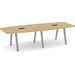 SIGBS4237N-METAL - 10 ft. Boat Shape Signature Conference Table With Metal VA Legs