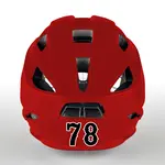 2 Color Custom Font Die Cut Number Decals - Lacrosse