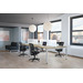 8054 Mid Back Multi-function Chair- Black