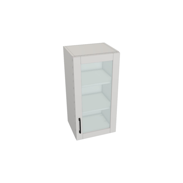 Providence Pure White Box Glass Door Wall Cabinet Kit - 15”x 30” X 13”