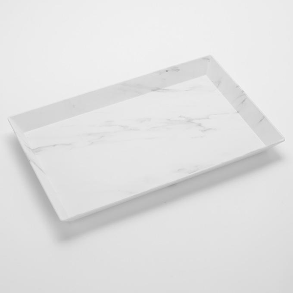White Marble Melamine Platters