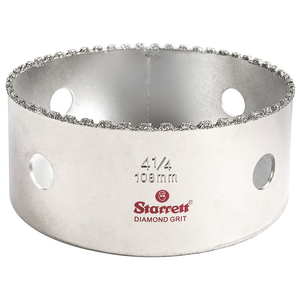STARRETT KD0414-N 4-1/4'' (108mm) Diamond Grit Hole Saw