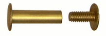 3/16" OD X 1/2" L SCREW POST WITH SCREW ALUMINUM ANTIQUE BRASS