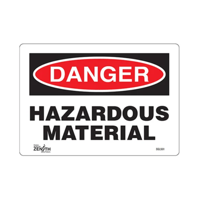 Hazardous Materials Sign - 10" x 7" - Vinyl - English