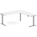 Enhance Electric Height-Adjustable L-Shape Desk 72" X 72" - White with Silver Base