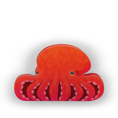 Utility Clip Red Octopus