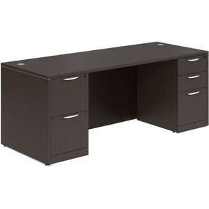 CLASD1030- Classic Desk 71" W x 30" D with Two Full Pedestals- Espresso