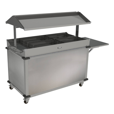 Cadco CBC-GG-B4-LST MobileServ® Standard Grab & Go Merchandising Cart 2-Sided Grab & Go Shelf On Top