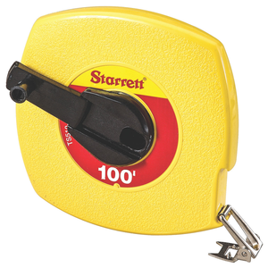 STARRETT KTS510-100-N Starrett 3/8'' x 100' English Long Steel Tape