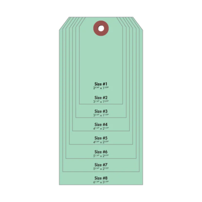 #8 Cardstock Tag - Green