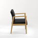 1800 WELLINGTON WOOD GUEST CHAIR - Black and Natural
