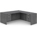 CLALD1035- Classic L-Shape Desk 60" W x 30" D with 47" Return and 2 Box/File Pedestals- Coastal Gray