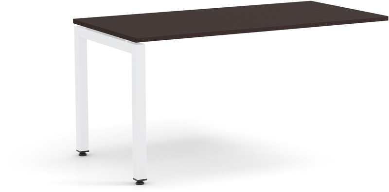 Elements Desk Return 24" X 48" - Espresso with White Legs