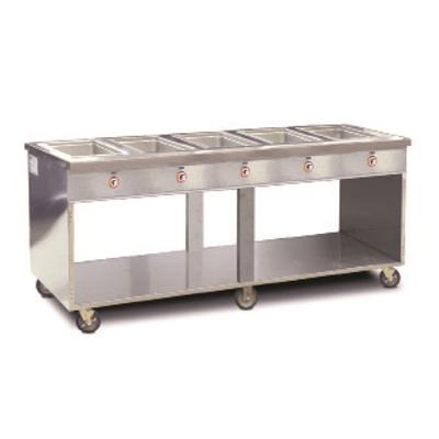 FWE HLC-4W6-1-DRN-OB Four Well Radiant Steam Table