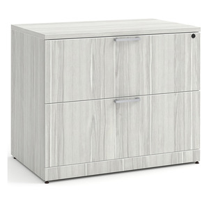 PL112 35"w 2 DRAWER LATERAL FILE- SILVER BIRCH