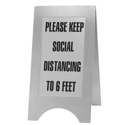 Cal-Mil 852-55SD 11-7/8"W x 17-1/2"D x 22"H Social Distancing Sign