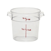 Cambro RFSCW1135 Camwear 1 qt. Round Food Storage Containers