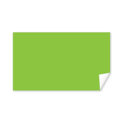 Plain Label - 3" x 5" Rectangle - Fluorescent Green