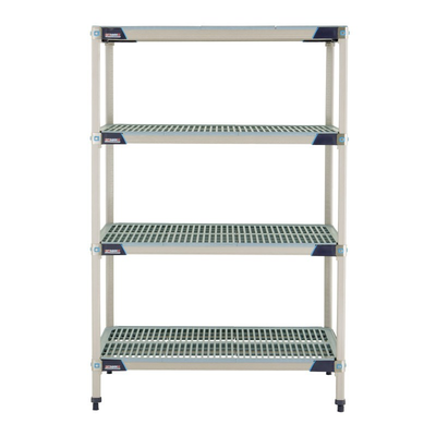 Metro X546GX3 Metromax I Starter Shelving Unit 42"W X 24"D X 63"H Open Grid Polymer Shelves Polymer