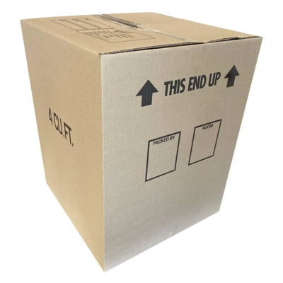 Corrugated Moving Box - 4 Cube - 18-1/4" x 18-1/4" x 21"
