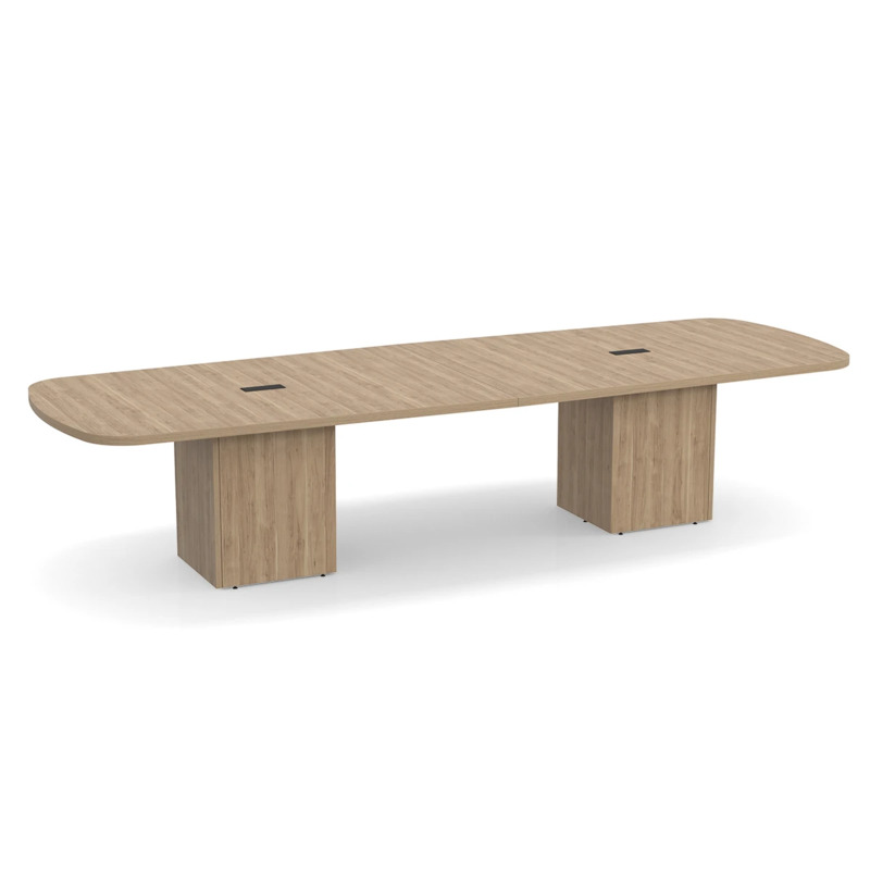Arena Conference Table 12 Ft with Cube Base - Aspen