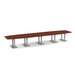PALBS4216N - 18 ft. Classic Boat Shape Conference Table with Brushed Palmer Base