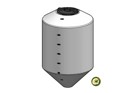 300 Gallon Cone Bottom Tank - 42" D x 67" H