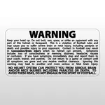 3" X 1-1/2" Warning Label Decals