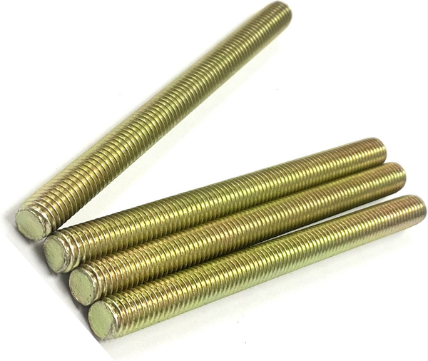 1/4" - 20 X 1" FULLY THREADED STRAIGHT ROD SAE J429 GR 8 ZINC TRIVALENT YELLOW