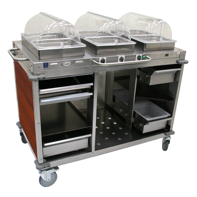 Cadco CBC-HHH-L5 MobileServ® Mobile Hot Buffet Cart (3) Hot Full Size Buffet Servers