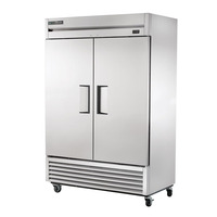 True T-49F-HC T-Series Solid Stainless Steel 2-Door Freezer