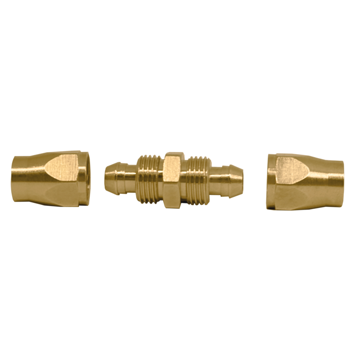 Polyurethane Brass Hose Splicer (5/16 Barb, 5/16" Barb) Bulk Packed