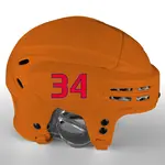 2 Color Custom Font Die Cut Number Decals - Hockey