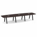SIGBS4168N-METAL - 14 ft. Boat Shape Signature Conference Table With Metal VA Legs