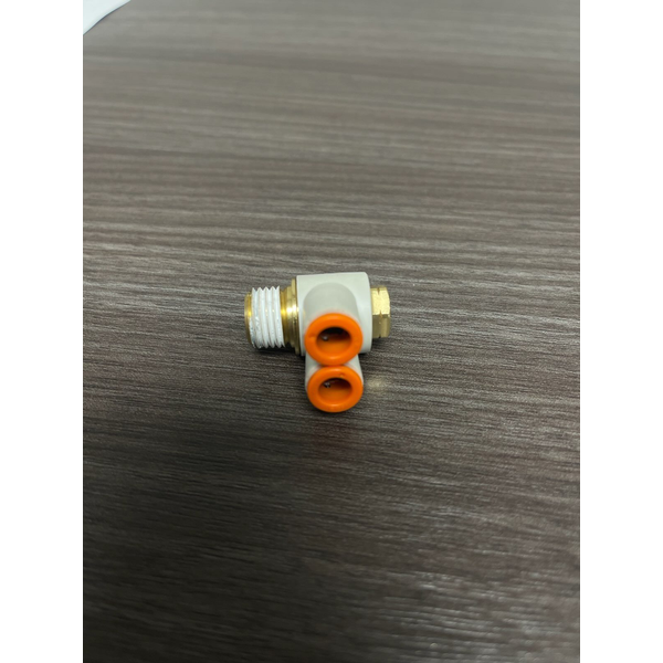 1/4" NPT Banjo 90 degree Push to Connect Wye,male,1/4" tube,1/4NPT  (Pack of 10)